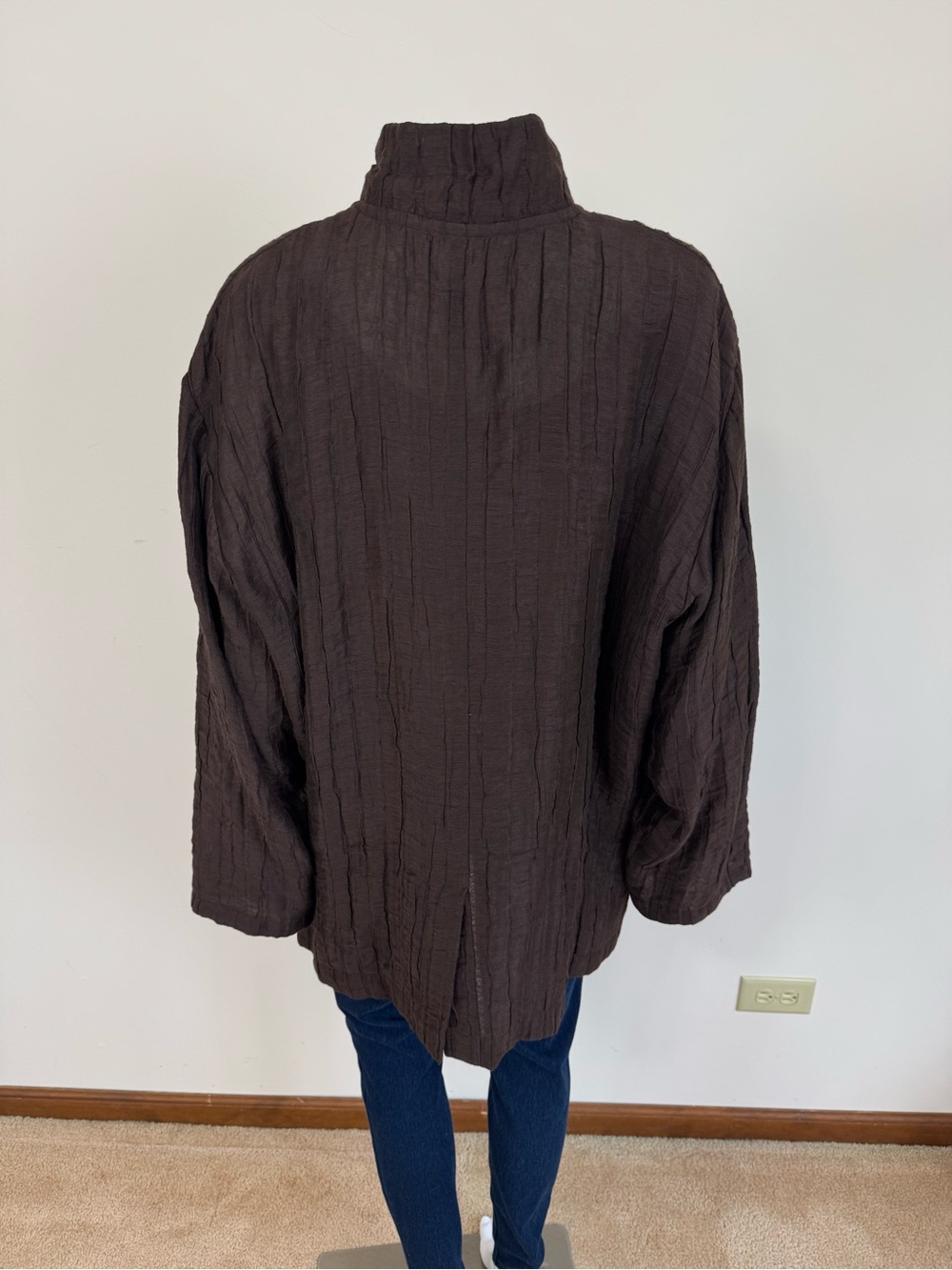Eskandar Button Front Oversized Linen Shirt - Picture 14 of 14